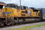 UP 8779 is seen at Riverfront Yard 